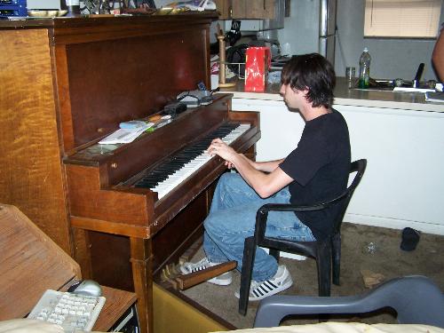 serge conus of the band RED ARROW - serge tickles the ivories while we all relax