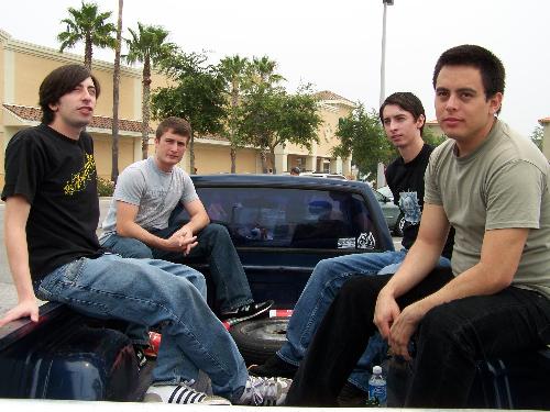 the band RED ARROW - lives in the back of a pick-up truck