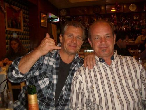 Myself on left with Steve - Visiting the John Bull in Cascais ,Lisbon, Portugal