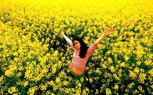 Happy - This picture is taken in a field