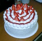Cake - I love the strawberries on this cake. It really looks like a nice adding touch. I'm hoping to have this cake for my birthday.