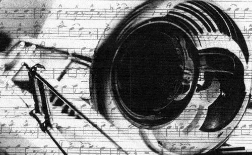 Drawing of trombone & sheet music - I have this because I studied & played trombone from end of 3rd grade until my 1st year of college. It was pretty cool being one of very few if any female trombonists back then during my academic years.