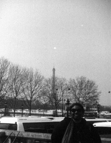 Me in Paris  - At the Tuilleries nr the Place de la Concorde. La Tour Eiffel in the distance.