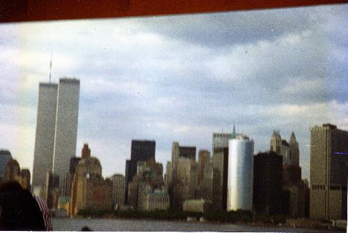 My view of the twin towers & lower Manh. from S.I. - See above