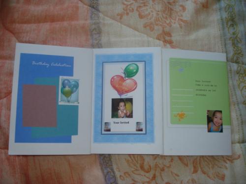 Sample of invatation. - This my sample of invatation card i made for her special day.