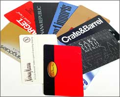Store Credit Cards - Here you see a selection of store specific credit cards.
