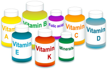 Vitamins and Minerals - Photo of several vitamins and minerals. 