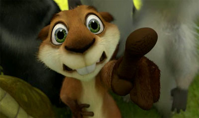 Hammy - voiced by Steve Carrell in the movie Over the Hedge. Its a really good movie with great comedians behind the voices.