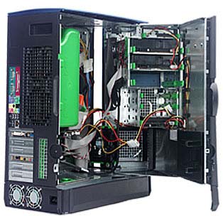 The Inside - The inside of an Alienware PC. It has high end config and the parts are awesome. The GPU, CPU and all fir in very smoothly.