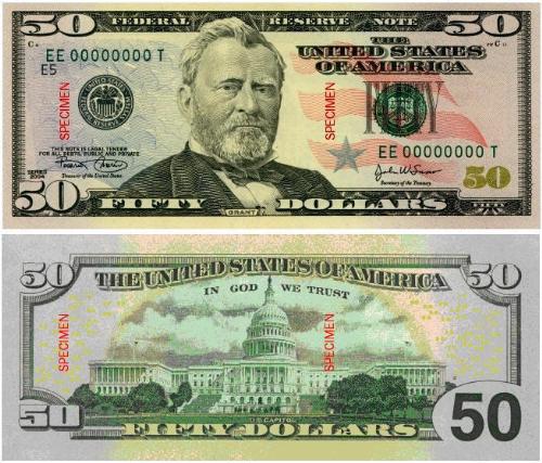 50 dollar - 50 dollar note of federal reserve