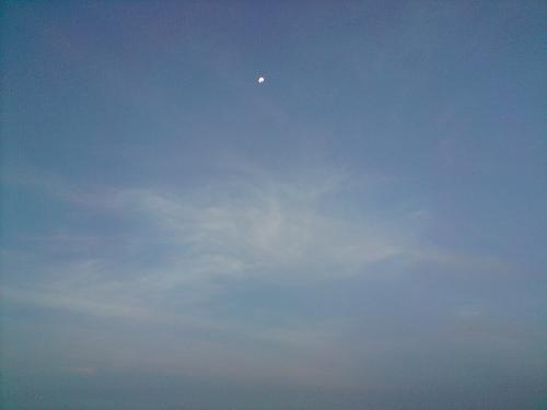 Half moon - I got this when I was walking along the beach that evening.