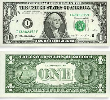 Dollar - One dollar note both sides
