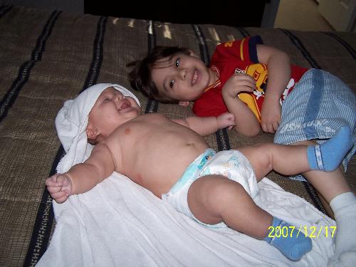 jacob and josh - jacob just hanging out with his kuya joshua