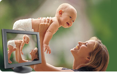mother and child - Picture of mother and child in a joyful mood
