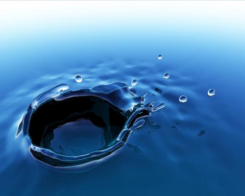 water - 3d rendered water splash