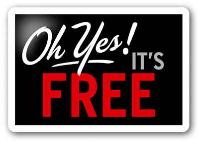 Yes it is Free! - free sign