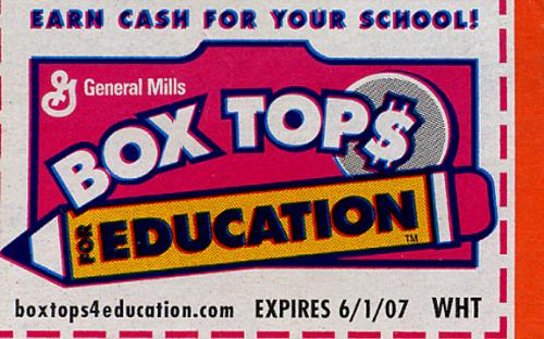 box top - box tops saved for the school. box top - box tops saved for the school.