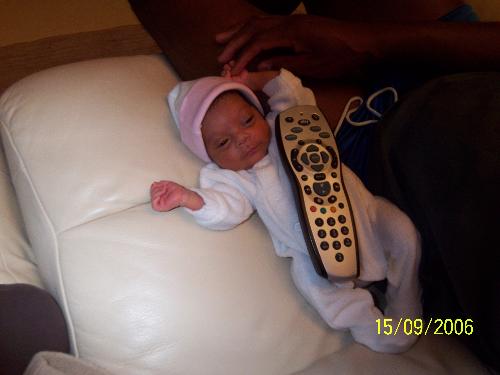 Prem baby - Comparing baby to a remote control