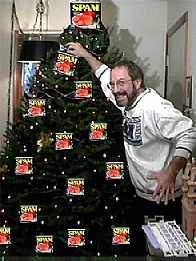 xmas spam - christmas tree full of spam