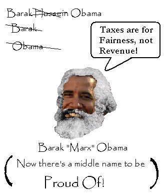 Barak'Marx' Obama - Because Marx is a middle name any Liberal would be proud of!