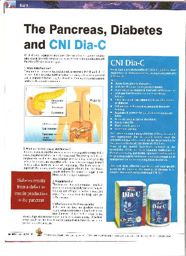 Dia-C for Dibetes - *Slows down glucose absorption, * Activiates the Pancrea to produce insulin *Rejuvenates the inactive & dead cells of the panreas * Activates liver functioning to maintain glucose balance Takes care of all vital organs which are effected due to diabetes *enhances overall genral resistance & immunity building * Regulates & corrects fat metabolism & cholestrol levels *Has restorative action on the Kidney *Potent detoxifier *Blood vessels purifier *Strong antioxidant