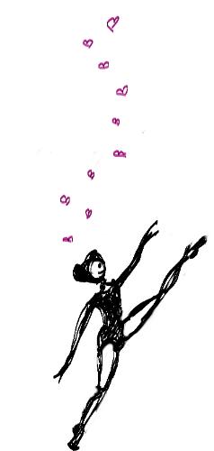 I love dancing - Just a sketch of a girl enjoying dancing