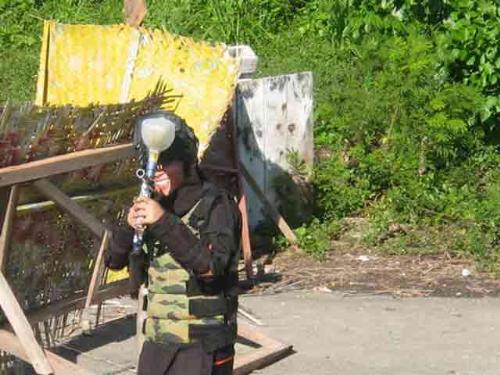 paintball - what if they have a gun?