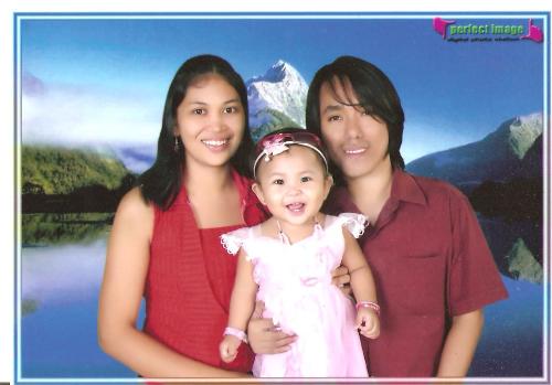 family pic - taken when my daughter first birthday at the mall here in philippines