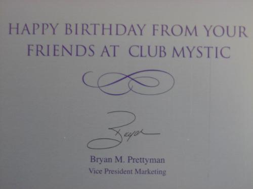Birthday Card - From Mystic Lake Casino