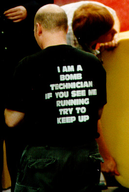 bomb technician funny shirt - bomb tech back of shirt funny picture
