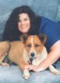 Abby & Me - This is me and my pet dog Abby. She was the best dog ever. She past away a few eyars ago. She was coolie and queensland mix. She was 13 years old when she past. I had her all that time. She was abanded at a kennel and I adopted her. She is my best friend.