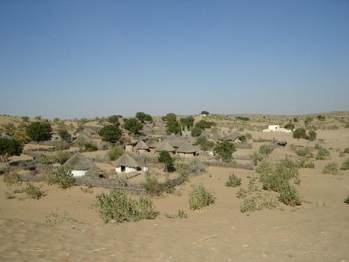 desert village - this photo was taken by myself on a visit to 'thar desert' in pakistan