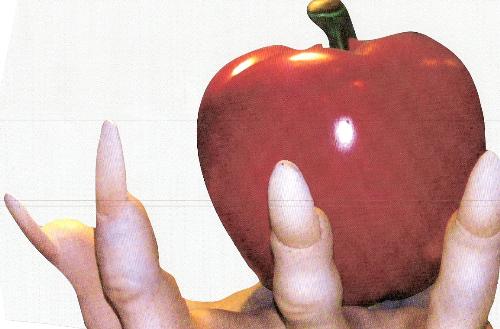 Apple - A beautiful apple in hand.