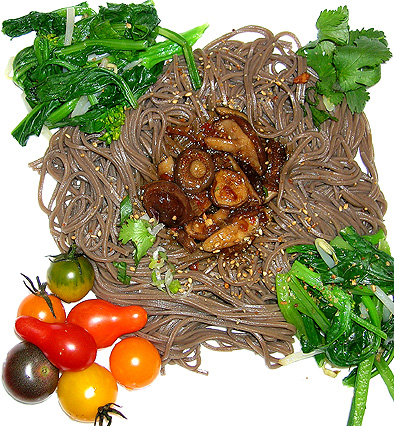 Vegetables = YUM! - Vegetables and noodles that make me smile.