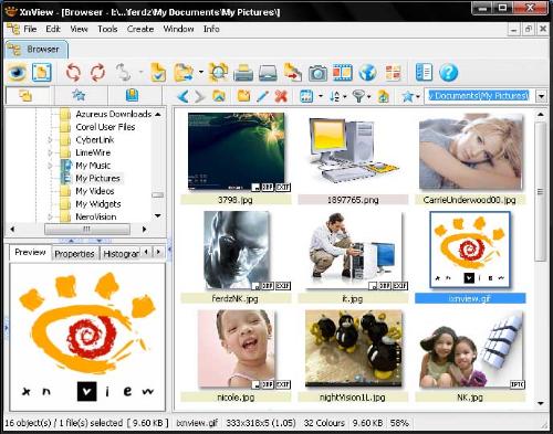 XnView the free image viewer - XnView image viewer, converter and editor
