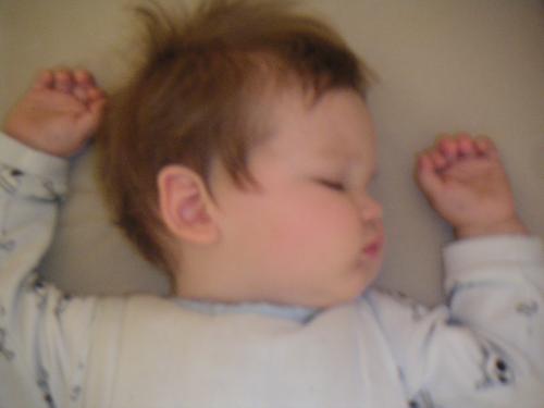 sleep - sleeping baby in the cot, cute