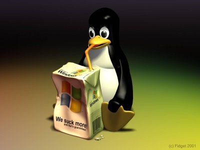 Tux - anti microsoft