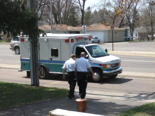 Paramedics - leaving my house after a call due to dad falling this afternoon.