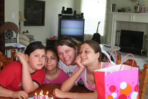 Maria, Julia, Me, Andrea - Me and my three girls.