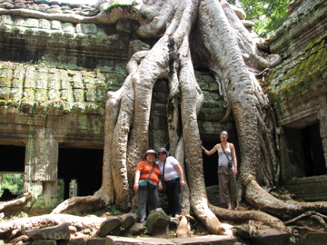 Ta Prohm - Me and my sister in Ta Prohm, where some scenes from the movie Lara Croft:Tombraider was shot
