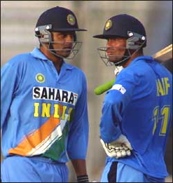 Kaif - My favourite Cricket star. and the best fielders in indian cricket . His batting has been quite good !