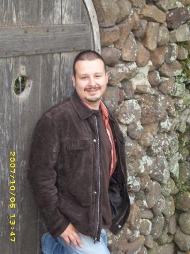 me at the park - me standing by a door at the park..