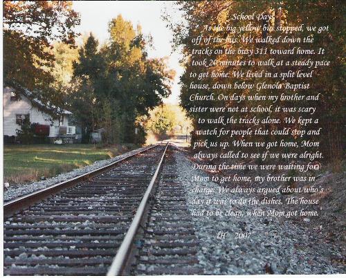 School Days - This is a photo that I took in Archdale, N.C. These are the actual tracks the walked on to get home.