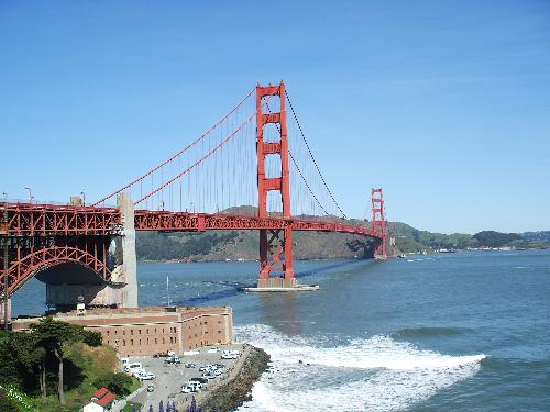 Golden Gate Bridge - Here is a great picture my husband took of the Golden Gate Bridge in San Francisco, California. This is a view from the San Francisco side of the water.