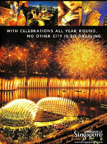 Singapore fireworks - A scene from Singapore fireworks.