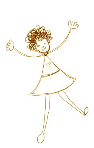 stick figure woman - A stick figure woman