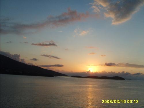 Sunset on St. Thomas, V.I - his is a picture taken from the North Side of St.Tomas V.I. one evening while standing from my porch. It was such a spectaular scenery;I just could pass it up.