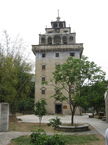 Diao Lou - this photo i took from my trip to Jiangmen, Guangdong. Jiangmen is famous for its hotsprings and Diao Lou. The building in the picture is Diao Lou, it was built in 1925 with the money subscribed by 29 households.
