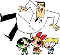power puff girls - he Powerpuff Girls revolves around the adventures of Blossom, Bubbles, and Buttercup, three cute little girls with super powers. The plot of a typical episode is some humorous variation of standard superhero and/or tokusatsu fare, with the girls using their powers to defend their town from various villains, such as bank robbers, mad scientists, aliens, or giant monsters. In addition, the girls also have to deal with normal issues young children face, such as bed wetting or dependence on a security blanket. The series is one in a long line of cartoons that derives a great deal of humor from pop culture references and parody. There is often a particular emphasis on cultural phenomenons and art styles from the 1950s, 60s, and 70s. For instance, the characters' dialogue often contain allusions to various classic rock and pop songs from these eras; there was even an entire episode whose dialogue consisted almost solely of lyrics from Beatles songs, while the episode's plot was a loose retelling of the Beatles career (featuring the show's villains in roles alluding to the original band members).  The show has a highly stylized, minimalistic visual look, reminiscent of 1950s and 60s pop art. Movie critic Bob Longino of the The Atlanta Journal-Constitution praised the style in his review of The Powerpuff Girls Movie by saying that 'the intricate drawings emanate 1950s futuristic pizazz like a David Hockney scenescape', and that The Powerpuff Girls is 'one of the few American creations that is both gleeful pop culture and exquisite high art'.[1]  The show has been hailed for showing young girls as active and capable heroines. However, it has also come under criticism for its rather excessive violence (including images of characters gushing blood from their mouths when hit), and for what have been perceived as morally questionable actions on part of the main characters, such as sometimes using more brutal force than necessary. [2]  [edit] History  Craig McCracken, a student of California Institute of the Arts, created The Whoopass Girls in 1992 in his short film The Whoopass Girls in A Sticky Situation. Spike and Mike's Sick and Twisted Festival of Animation selected the short in 1994; McCracken submitted it to Hanna-Barbera's innovative What A Cartoon! shorts program (eventually to be produced for Cartoon Network as 'The Powerpuff Girls in: Meat Fuzzy Lumkins' as part of World Premiere Toons) while working on Dexter's Laboratory.[3] As the word 'whoopass' was deemed inappropriate for younger audiences, the word was replaced by 'powerpuff.' The logo since the introduction of The Powerpuff Girls Movie. Used on issued related products. This logo is not used for the intertitle. The logo since the introduction of The Powerpuff Girls Movie. Used on issued related products. This logo is not used for the intertitle.  The Powerpuff Girls TV debut in 1998 was the highest rated premiere in Cartoon Network's history. For several seasons, the series consistently scored the highest rating each week for the network across a wide range of demographics -- from young children to adults.[4] In October 2000, Cartoon Network credited the Powerpuff Girls for its Friday night prime time ratings win among cable networks.[5] By 2001, merchandising based on The Powerpuff Girls encompassed everything from T-shirts, toys and video games to lunchboxes and dishware. There was also a CD entitled Heroes and Villains, featuring original songs about the Powerpuff Girls characters by a number of artists, including the New Wave group Devo.[4] Concerning the Powerpuff Girls success, Craig McCracken has stated 'I thought it would get on Cartoon Network and college kids would watch it and there would be a few random T-shirts out there in the rave scene or in record shops. But I had no idea that it would take off to this extent.' [4]  In April 2005, plans for an anime version, Demashita! Powerpuff Girls Z were announced and the series premiered in Japan the following year. The series deviates highly from its American predecessor in terms of style, storyline, and characterization. Cartoon Network in the US currently has no plans to air this show.  [edit] Characters   Main article: List of characters in The Powerpuff Girls  [edit] Setting  The Show mainly takes place in fictional the City of Townsville, USA. Townsville is depicted as a major American city, with an impressive cityscape consisting of several major skyscrapers. The physical location of Townsville has never been determined, but the city does have a Financial District, Museum, City Hall, Police station, Fire Department, Seaport, Retirement home, Little Tokyo District, a Times Square themed district, Suburbs, Observation tower, Schools, Nuclear Power Plant, and a Volcano in the middle of a large Park.  Cities like Los Angeles, New York City, Paris, London and Tokyo have been shown throughout the series.  [edit] Opening and ending themes and sequences  James L. Venable composed the opening theme of the series and Scottish band Bis performed the ending theme song, as played during the credits. Tom Kenny narrated the introduction, and also acted as narrator through the series era. Veteran announcer Ernie Anderson (more well known as 'The Voice of ABC' in the 1970s and 80's) was the narrator of the pilot episode and would have likely continued to narrate. However, Anderson passed away in 1997, before the show became a series.  The opening narration reads as follows: 'Sugar, spice, and everything nice. These were the ingredients chosen to create the perfect little girl. But Professor Utonium accidentally added an extra ingredient to the concoction: Chemical X! Thus the Powerpuff girls were born! Using their ultra super powers, Blossom, Bubbles, and Buttercup have dedicated their lives to fighting crime and the forces of evil!'  As the narration reveals, Professor Utonium created the girls out of sugar, spice, and everything nice, a reference to the nursery rhyme 'What Are Little Girls Made Of?', plus the accidental addition of Chemical X. The opening of the series pays homage to the animated beginning of 1960s live-action television series, Batman, as both shows feature a pan across a gallery of villains, with the animated heroes running toward the viewer while striking the villains, who are tossed away in slow motion.  In the Japanese dub version, the first Opening Song, It's Up To You was performed by the brilliant green, while the second Opening Song, Cream Puff Shuffle, performed by P.P.S(Power Puff Soul).  [edit] Episodes   Main article: List of The Powerpuff Girls episodes  78 episodes (one of which was never shown in the U.S.A.) spanning six seasons and one self-titled movie have been made. There was also an episode that was in production entitled 'Deja View' that was never finished.
