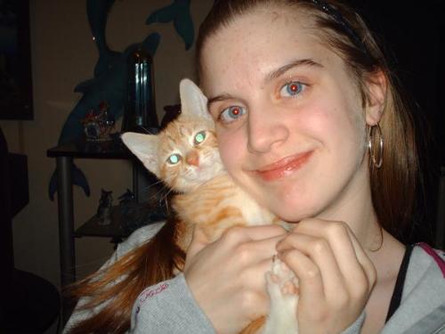this is my peanut and isabell - this is my peanut and isabell the cat that loves her to death she gets in my daughters face everynight to get her lovens sometimes my daughter gets agravated but i know she still loes isabell